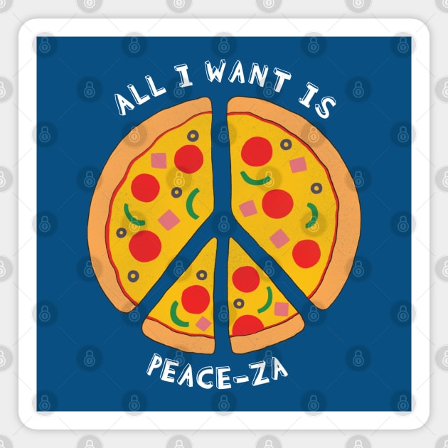 Love Pizza Love Peace Magnet by awesomesaucebysandy